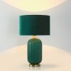 LAMPA STOŁOWA LAMPKA NOCNA SZKLANA ZIELONO ZŁOTA BUTELKOWA ZIELEŃ GLAMOUR DO SALONU NA KOMODĘ LIGHT PRESTIGE TAMIZA LP-1515/1T big green
