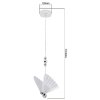 LIGHT PRESTIGE LAMPA WISZĄCA LED CHROM MOTYL WAŻKA 