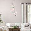 LIGHT PRESTIGE LAMPA WISZĄCA CHROM MOTYLE WAŻKI LED NOWOCZESNA LP-1715/3P CH