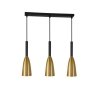 LAMPA WISZĄCA CZARNO ZŁOTA NAD STÓŁ DO JADALNI KUCHNI POTRÓJNA LIGHT PRESTIGE SOLIN LP-181/3L GD