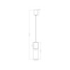 LAMPA WISZĄCA NAD STÓŁ BAR WYSPĘ STOLIK NOCNY CZARNA SZKLANY KLOSZ TUBA CYLINDRYCZNY LIGHT PRESTIGE MANACOR LP-232/1P BK