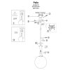 LAMPA WISZĄCA KULA CHROM SREBRNA 15CM MAŁA SZKLANA LIGHT PRESTIGE PALLA LP-2844/1P S CH 