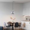 LAMPA WISZĄCA KULA CHROM SREBRNA 15CM MAŁA SZKLANA LIGHT PRESTIGE PALLA LP-2844/1P S CH 