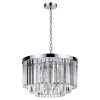ŻYRANDOL GLAMOUR SZKLANY KRYSZTAŁOWY LAMPA WISZĄCA CHROM DO SYPIALNI SALONU LIGHT PRESTIGE VETRO LP-2910/5P
