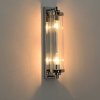 KINKIET CHROM SREBRNY SZKLANY GLAMOUR DO ŁAZIENKI SALONU SYPIALNI PIONOWY LIGHT PRESTIGE LORENZO LP-2960/1W CH PODWÓJNY