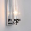 KINKIET CHROM SREBRNY SZKLANY GLAMOUR DO ŁAZIENKI SALONU SYPIALNI PIONOWY LIGHT PRESTIGE LORENZO LP-2960/1W CH PODWÓJNY