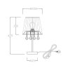 Lampa stołowa Mona mała 1xE27 srebrna LP-5005/1TS