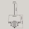 LAMPA WISZĄCA CZARNY ABAŻUR Z KRYSZTAŁKAMI GLAMOUR DO SALONU SYPIALNI LIGHT PRESTIGE MONA LP-5005/5P czarna