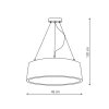 LAMPA WISZĄCA LED KOŁO OBRĘCZ RING CZARNY 45CM DO SALONU KUCHNI NAD STÓŁ BARWA CIEPŁA 3000K LIGHT PRESTIGE MALAGA LP-622/1P BK