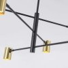 LAMPA WISZĄCA CZARNO ZŁOTA TUBY REFLEKTORKI ZŁOTE LIGHT PRESTIGE SNOW LP-731/6P GD