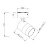KINKIET SPOT REFLEKTOR CZARNO ZŁOTY ZE ZŁOTYM PIERŚCIENIEM LIGHT PRESTIGE ANILLO  LP-770/1W BK