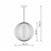 LAMPA WISZĄCA LED KULA ZŁOTA 40CM DO SALONU  POKOJU BARWA CIEPŁA 3000K LIGHT PRESTIGE TREVISO LP-798/1P L3 GD