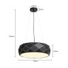 LAMPA WISZĄCA CZARNA DEKORACYJNA OKRĄGŁA DO SALONU SYPIALNI POKOJU NAD STÓŁ LIGHT PRESTIGE REUS LP-8069/1P BK