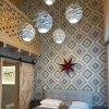 LAMPA WISZĄCA BIAŁA KULA DEKORACYJNA DO POKOJU SYPIALNI LIGHT PRESTIGE REUS  LP-8069/1P L WH
