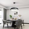LAMPA WISZĄCA CZARNA RING KOŁO OBRĘCZ DEKORACYJNA LED OKRĄGŁA DO SALONU SYPIALNI POKOJU LIGHT PRESTIGE REUS LP-8069/1P LED BK