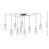 LAMPA WISZĄCA SPIDER PAJĄK CZARNA LIGHT PRESTIGE SOLETO LP-90082/10P