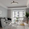 PLAFON RING CZARNY LED OKRAGŁY KOŁO DO SALPNU SYPIALNI POKOJU KUCHNI LIGHT PRESTIGE LP-909/1C S BK CCT