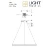 LAMPA WISZĄCA CZARNY RING KOŁO OBRĘCZ LED DO SALONU SYPIALNI LIGHT PRESTIGE ZMIENNA BARWA ŚWIATŁA LP-909/1P M BK CCT