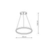 LAMPA WISZĄCA CZARNY RING KOŁO OBRĘCZ LED DO SALONU SYPIALNI LIGHT PRESTIGE ZMIENNA BARWA ŚWIATŁA LP-909/1P S BK CCT