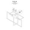 LAMPA SUFITOWA CZARNA LED NOWOCZESNA KWADRATY PROSTOKĄTY GEOMETRYCZNA DO SALONU KUCHNI POKOJU LIGHT PRESTIGE FRAME LP-980/3D4 BK