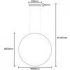 LAMPA WISZĄCA NAD LUSTRO DO LUSTRA DO ŁAZIENKI BIAŁA KOŁO RING OBRĘCZ 60CM  IP44 HERMETYCZNA LIGHT PRESTIGE MIRROR  LP-999/1P S WH