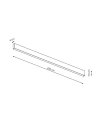 Szyna do systemu magnetic 2m czarna LP-E020-MAG-BK