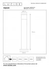 LAMPA ZEWNĘTRZNA OGRODOWA SŁUPEK NOWOCZESNY LUCIDE FEDOR 14899/80/12