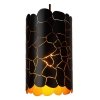 LAMPA WISZĄCA CZARNO ZŁOTA Z ABAŻUREM DO SALONU SYPIALNI LUCIDE ALMELO