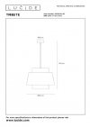 LAMPA WISZĄCA Z ABAŻUREM DO SALONU SYPIALNI LUCIDE TRIBUTE