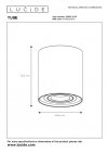 LAMPA SUFITOWA PLAFON SPOT LUCIDE TUBE 22952/11/30