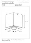 LAMPA SUFITOWA PLAFON SPOT LUCIDE TUBE 22953/01/02