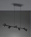 LAMPA WISZĄCA CZARNA NAD STÓŁ REFLEKTORKI REGULOWANE DO SALONU JADALNI KUCHNI MARLEY 302400632 TRIO