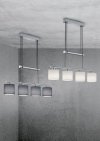 LAMPA WISZĄCA NAD STÓŁ REGULOWANA WYSOKOŚĆ DO JADALNI Z BIAŁYMI ABAŻURAMI GARDA 305400401 TRIO