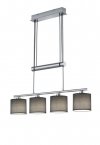 LAMPA WISZĄCA NAD STÓŁ REGULOWANA WYSOKOŚĆ DO JADALNI Z SZARYMI ABAŻURAMI  GARDA 305400411 TRIO