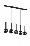LAMPA WISZĄCA CZARNA NAD STÓŁ SZKLANE KLOSZE LUSTRZANE NOWOCZESNA DO KUCHNI JADALNI CLAYTON 310300532 TRIO