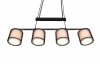 LAMPA WISZĄCA CZARNA Z ABAŻUREM MATERIAŁOWYM SO SALONU SYPIALNI BURTON 311400432 TRIO