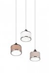 LAMPA WISZĄCA CHROM Z ABAŻUREM NAD STÓŁ DO JADALNI SALONU  KAPRUN 311630306 TRIO