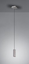 LAMPA WISZĄCA TUBA NAD STÓŁ BAR WYSPĘ SREBRNA MATOWA NIKIEL NOWOCZESNA DO SALONU JADALNI KUCHNI MARLEY 312400107 TRIO