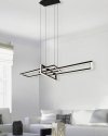 LAMPA WISZĄCA LED MATOWA CZARNA NOWOCZESNA DO SALONU JADALNI NAD STÓŁ BARWA CIEPŁA 3000K SALINAS 320310332 TRIO