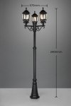 LAMPA ZEWNĘTRZNA KLASYCZNA CZARNA OGRODOWA ELVO 406960332 TRIO