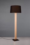 LAMPA CZARNA DREWNIANA Z CZARNYM ABAŻUREM RAHUL 447610232 TRIO