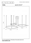 LAMPA WISZĄCA KOŁA RINGI NOWOCZESNA LED LUCIDE VIDAL 46403/99/30