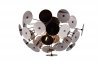 LAMPA SUFITOWA PLAFON DEKORACYJNY CZARNY SZKŁO CHROMOWANE DO SALONU SYPIALNI POKOJU DISCALGO 609900357 TRIO