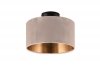 LAMPA SUFITOWA PLAFON BEŻOWO ZŁOTY ABAŻUR DO SALONU SYPIALNI JULIETA 619000244 TRIO