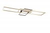 LAMPA SUFITOWA LED MOSIĄDZ MATOWY ZŁOTY NA PILOTA NOWOCZESNA PLAFON RAMKI PROSTOKĄTY KWADRATY DO SALONU KUCHNI SYPIALNI  IRVINE 620010408 TRIO