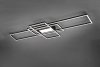 LAMPA SUFITOWA LED ANTRACYT GRAFIT NA PILOTA NOWOCZESNA PLAFON RAMKI PROSTOKĄTY KWADRATY DO SALONU KUCHNI SYPIALNI  IRVINE 620010442 TRIO