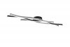 PLAFON LAMPA SUFITOWA LED CZARNO SREBRNA ALUMINIUM SZCZOTKOWANE FALA  DO SALONU SYPIALNI KUCHNI BLAZE 641210305 TRIO