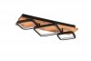 PLAFON DREWNIANY LAMA SUFITOWA Z DREWNEM LED CZARNE ROMBY DO SALONU SYPIALNI KUCHNI RAMA 643210332 TRIO W STYLU INDUSTRIALNYM SKANDYNAWSKIM EKO NATURAL BOHO