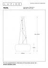 LAMPA WISZĄCA ŻYRANDOL SZKLANY KRYSZTAŁOWY GLAMOUR DO SALONU SYPIALNI LUCIDE PEARL 70463/05/11