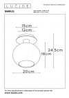 LAMPA SUFITOWA PLAFON NOWOCZESNY SZKLANY KULE LUCIDE MARIUS 74114/01/30